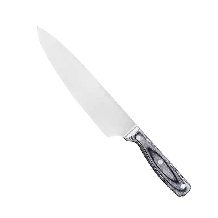 Korkea standardi ruostumattomasta teräksestä valmistettu veitsi Chef Knife Utility Knife Set Pakka puukahvalla 