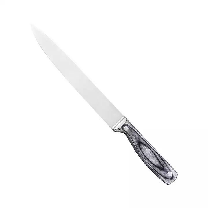 Korkea standardi ruostumattomasta teräksestä valmistettu veitsi Chef Knife Utility Knife Set Pakka puukahvalla 